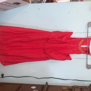 Juniors pink dress (more of a coral color)